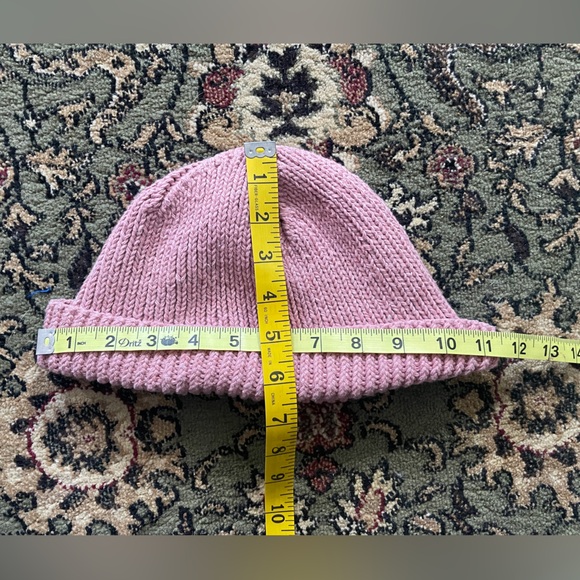Knitted Cotton Beanie Handmade in Brooklyn - Picture 4 of 4